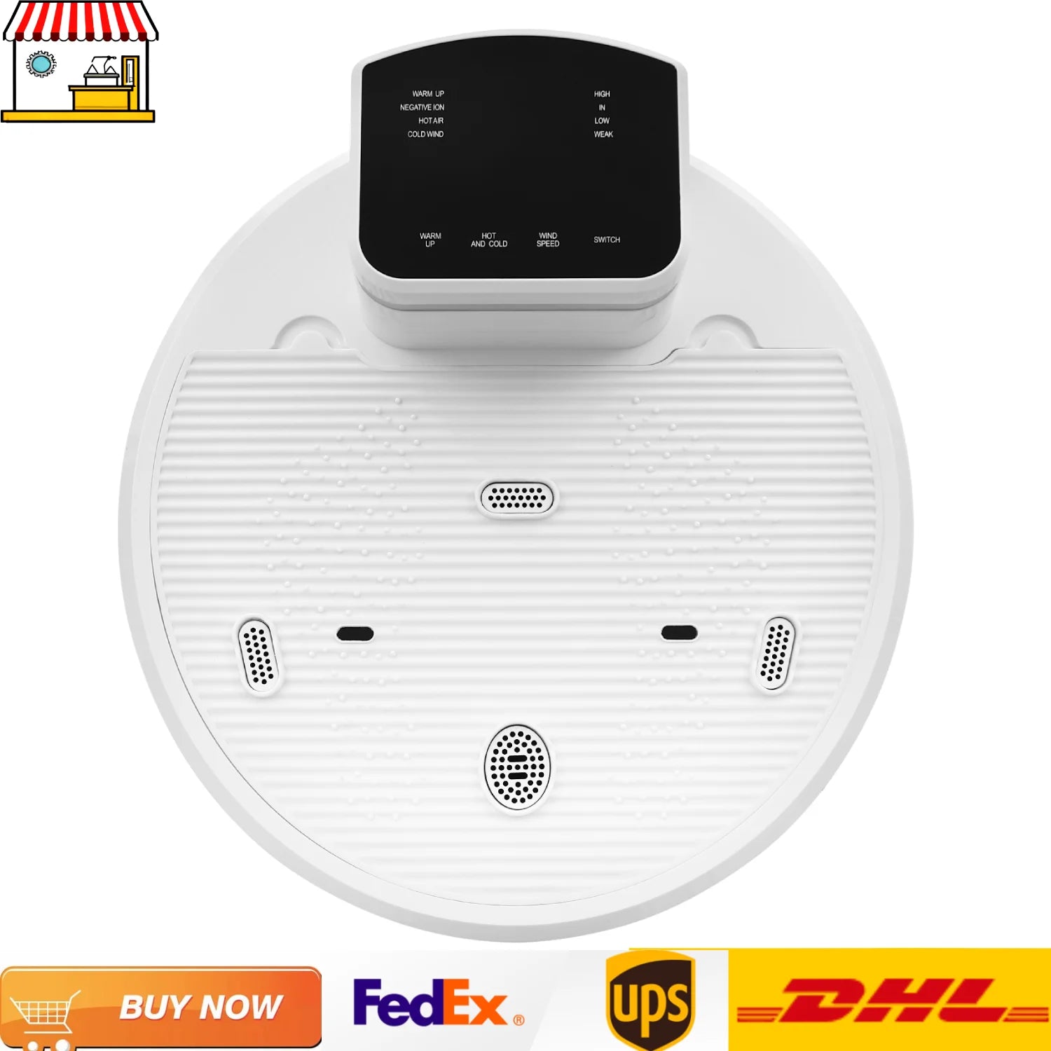 1400W Body Dryer| Household Negative Ion Body Hair Dryer W/ 5.25ft Cord| LED Control,White