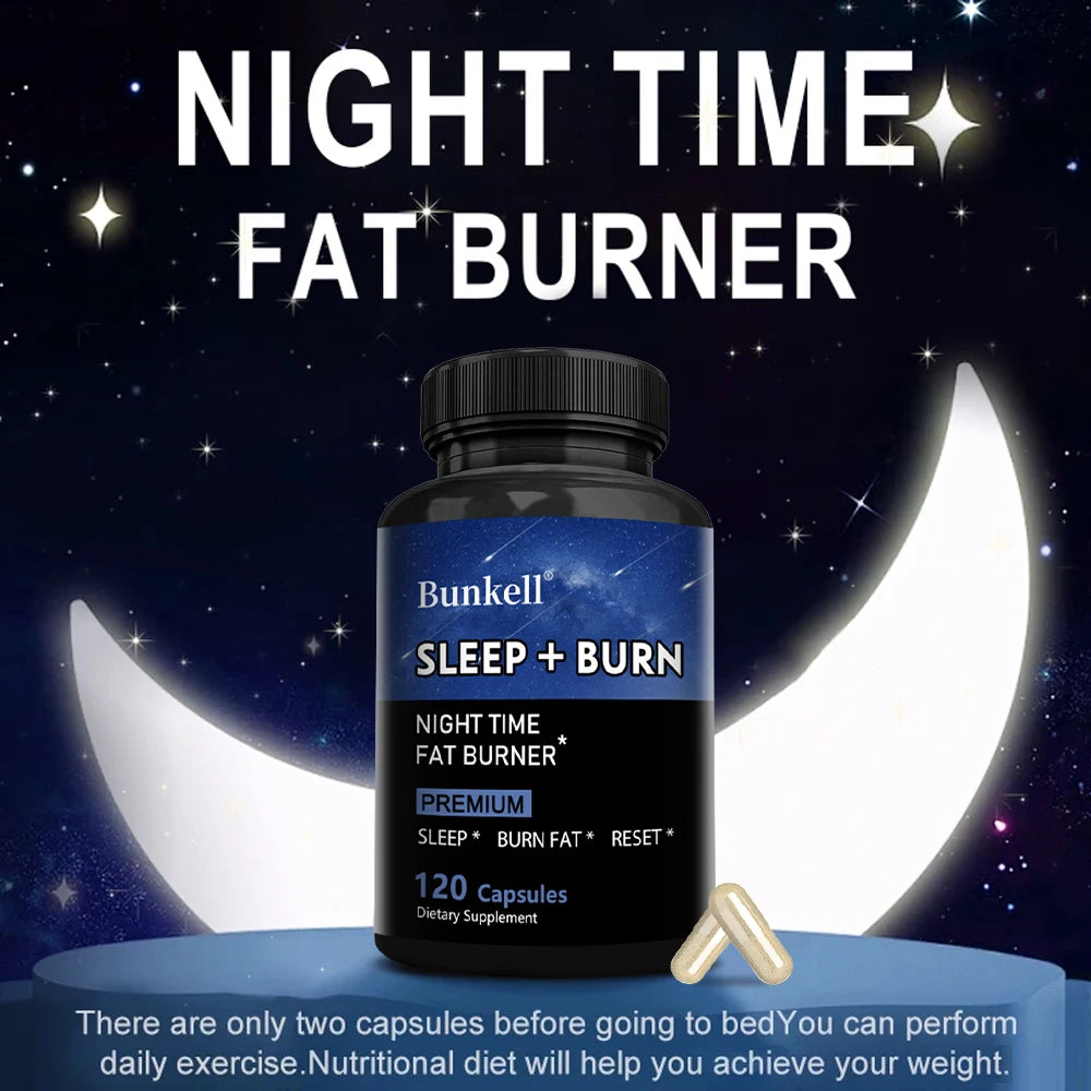 Night Fat Burner and Sleep Supplement - Boost Metabolism and Burn Fat Effectively,Melatonin Sleep Aid