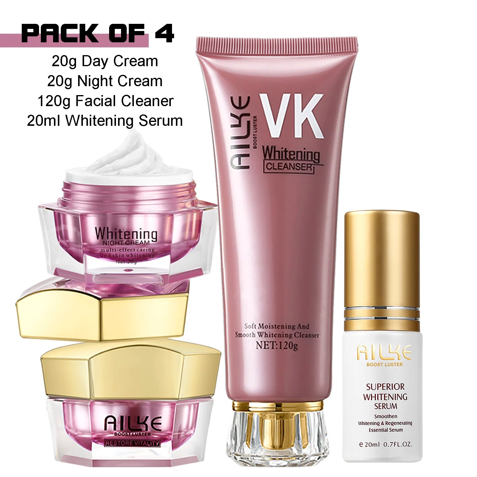 Lightening Face Cream, Antioxidant, Color Correction, Firming, With Sodium Hyaluronate, Clean Skin Facial Cream