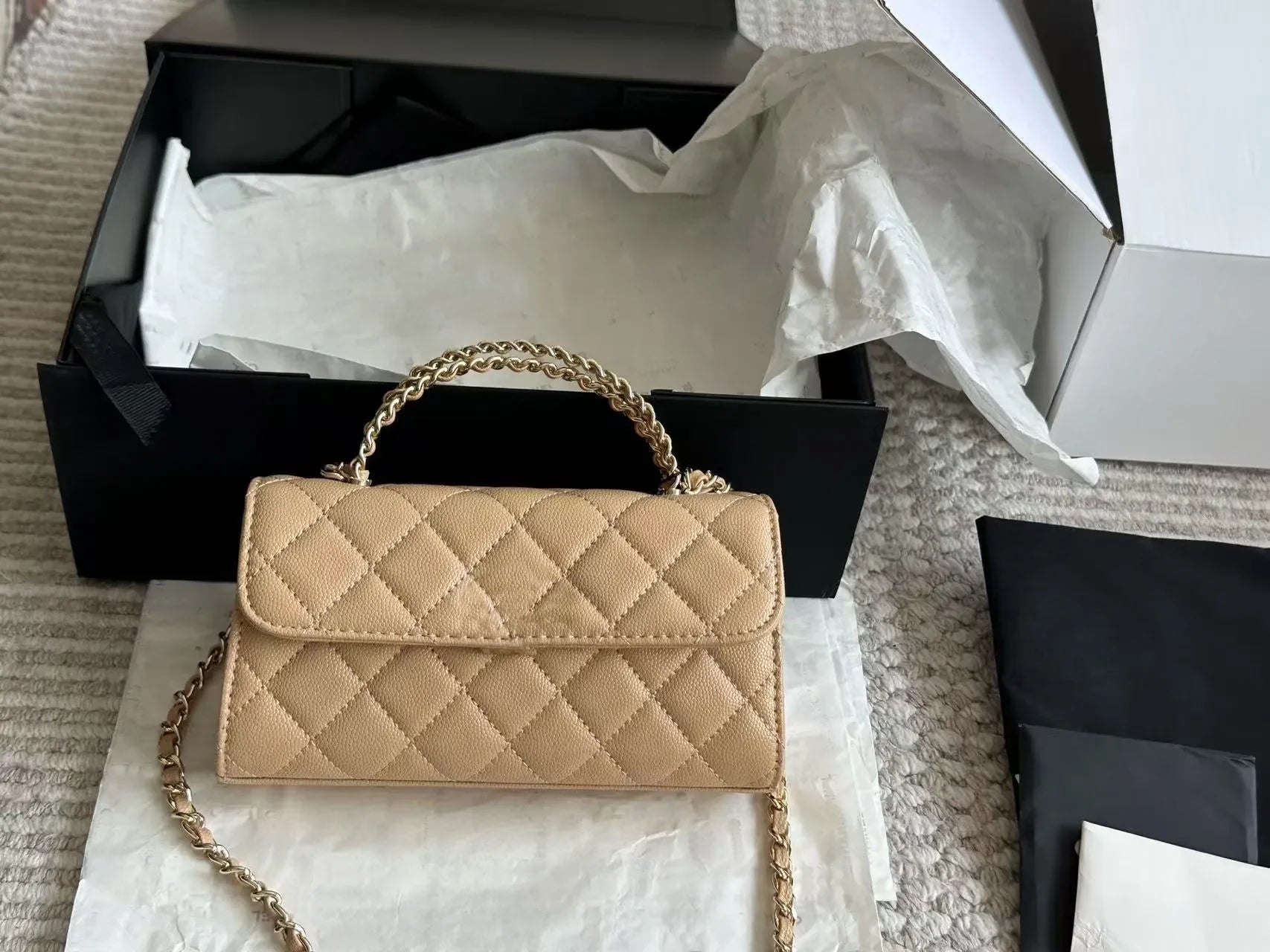 Top Cowhide Flap Luxury Bags With Handle Designer Bag Quilted Wallets