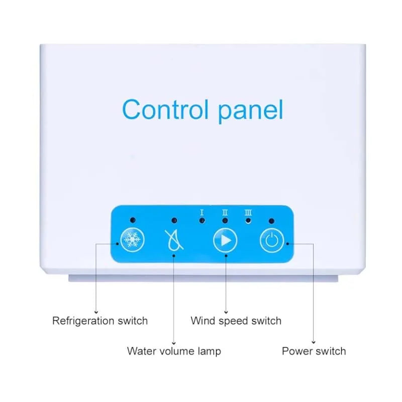 Mini Portable Air Conditioner Fan, 3-in-1 Table Personal Space Cooler Misting Humidifier Purifier