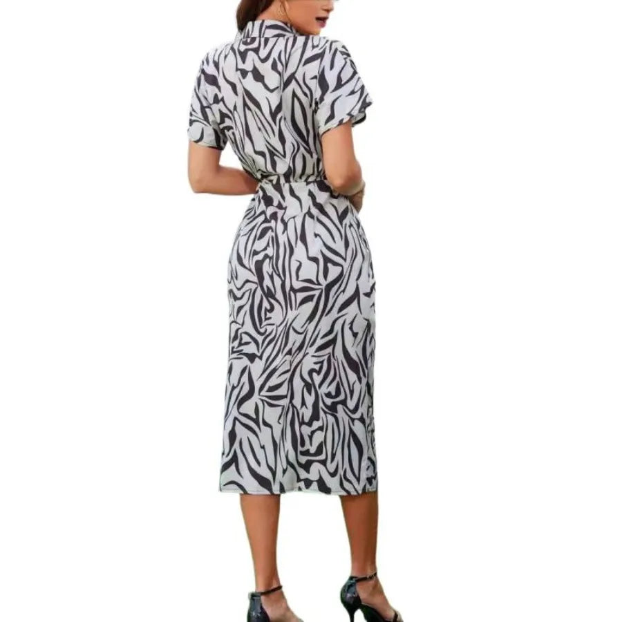 cardigan lace and slimming fashionable mid-length dress