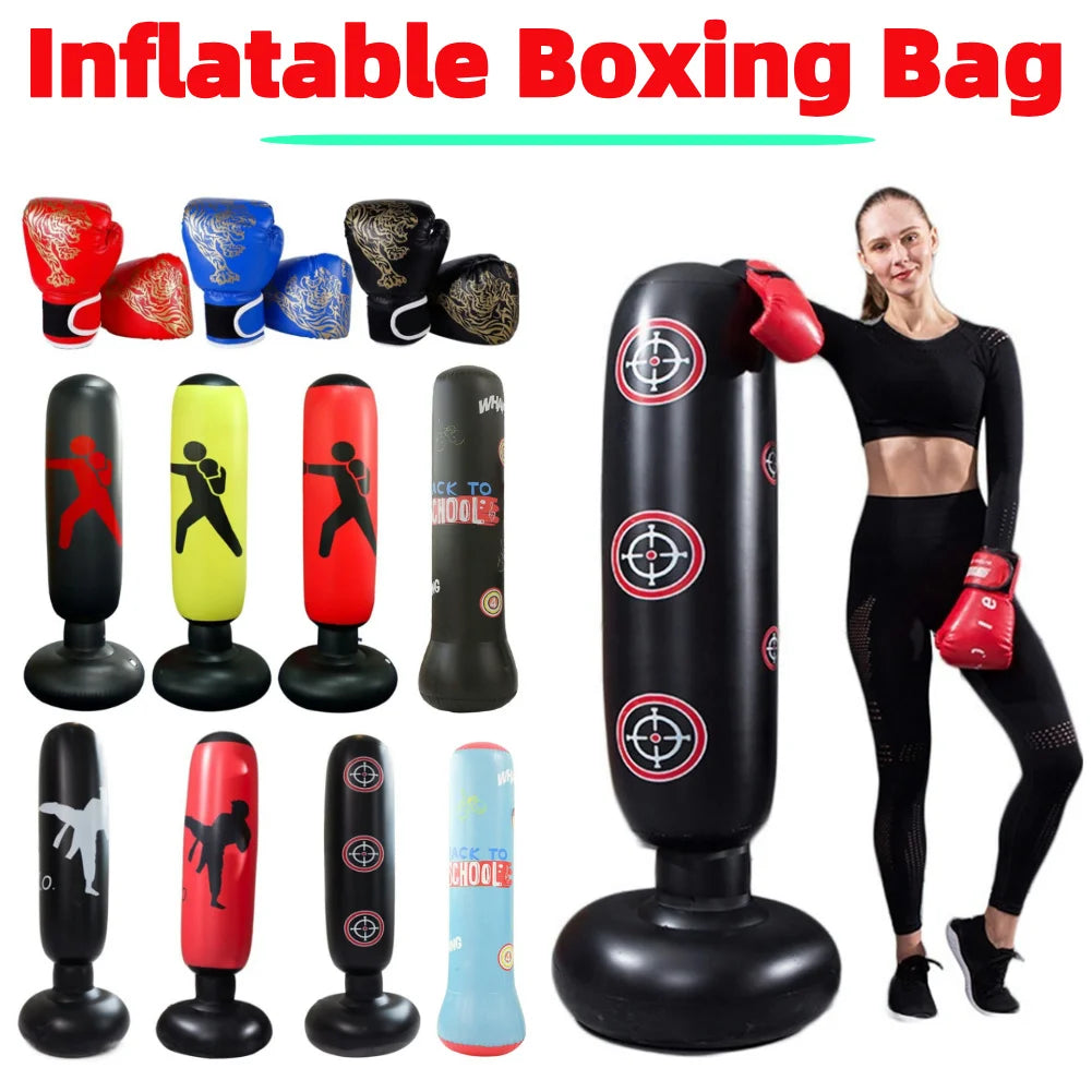 1.2/1.6M Boxing Bag Children's Inflatable Punching Bag Gym Fitness Boxing