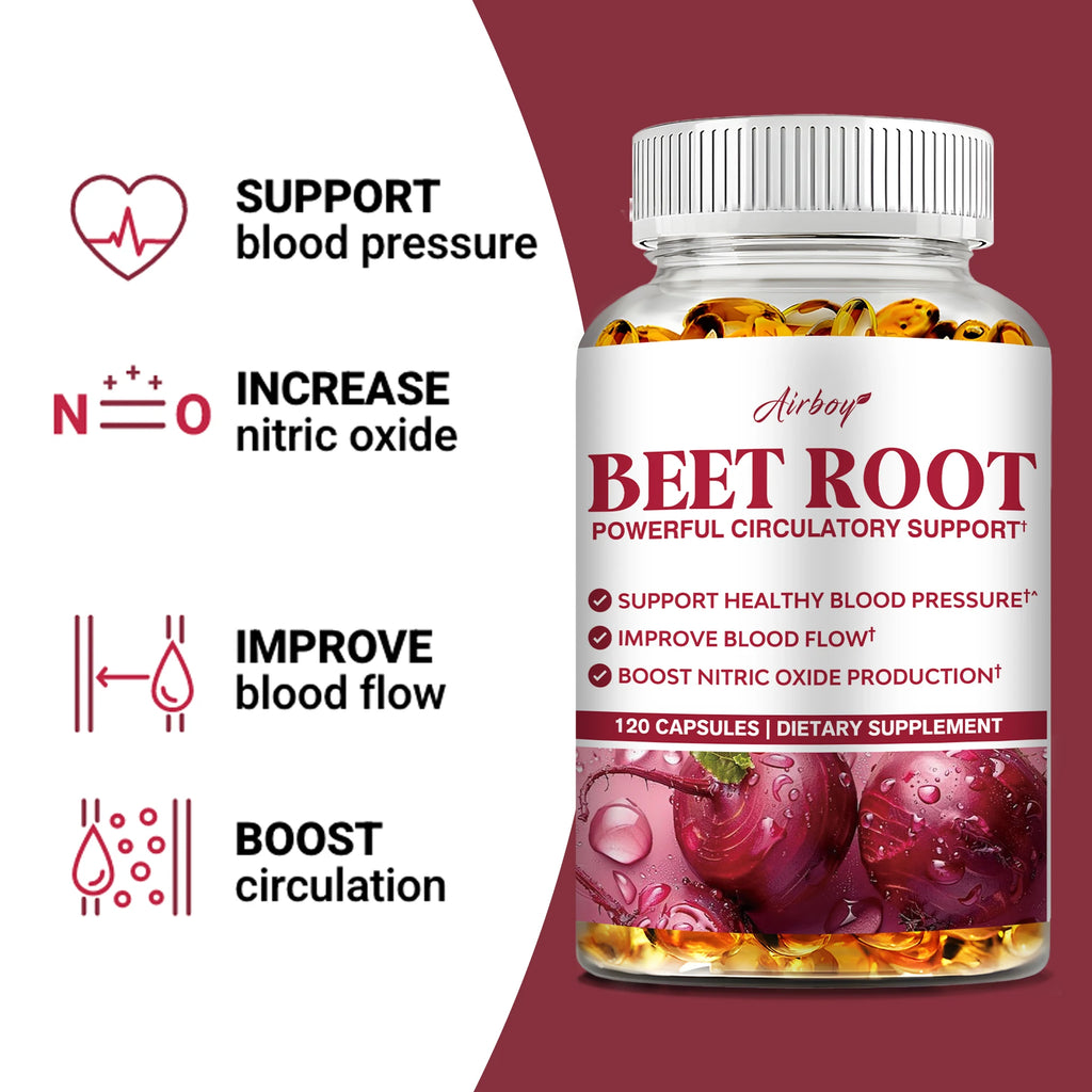 Beetroot - Maintain Healthy Blood Pressure, Improve Blood Circulation, Support Heart and Cardiovascular Health - 120