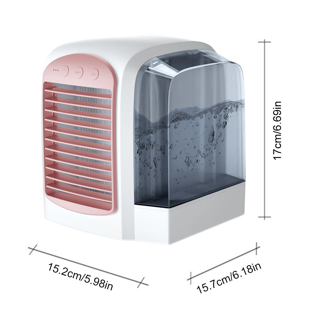 Water-Cooled Air Conditioner Air Cooling Machine Humidifier Mini Air Conditioner 380ml Tank Portable Air Chiller
