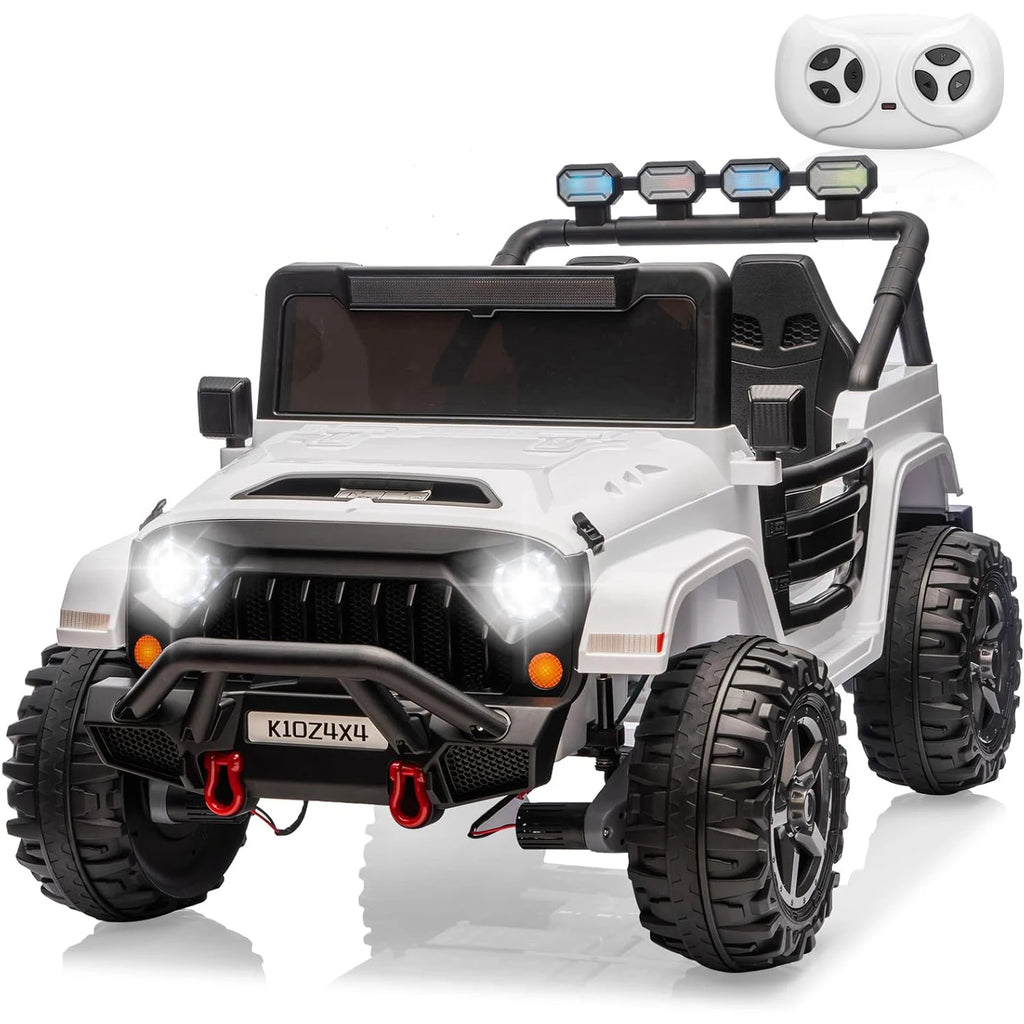 2 Seater , 24V Electric Toys w/Remote Control,4 Powerful Motors, 4WD/2WD, 3 Speeds, Led Lights, Bluetooth,