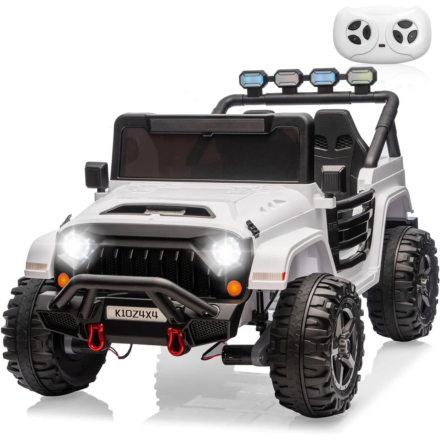2 Seater , 24V Electric Toys w/Remote Control,4 Powerful Motors, 4WD/2WD, 3 Speeds, Led Lights, Bluetooth,