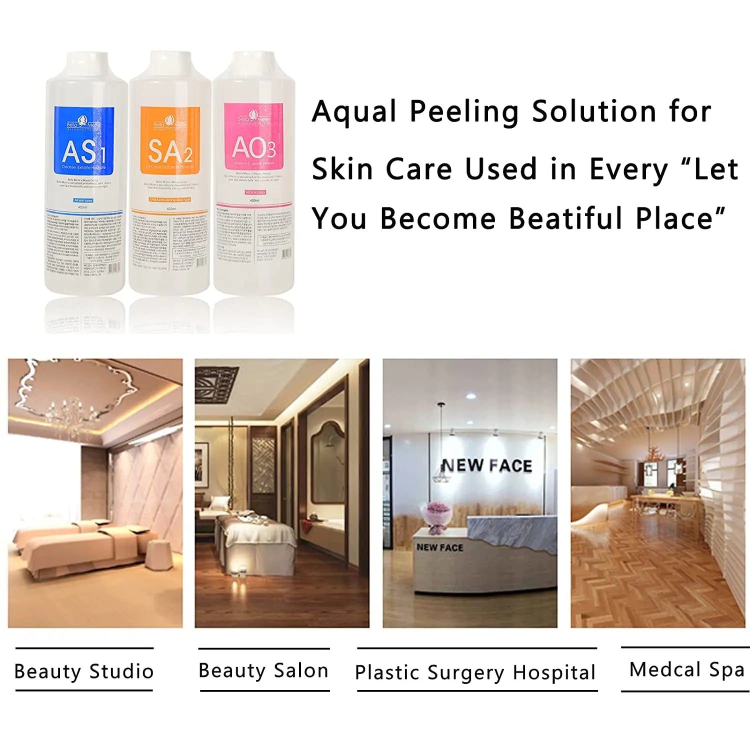 Hydra Liquid Face Serum Facial Aqua Peel Solution AS1 SA2 AO3 For Beauty Machine SkinCare Deep Cleaning