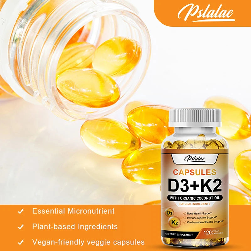 Vitamin D3 + K2 -  120 Capsules