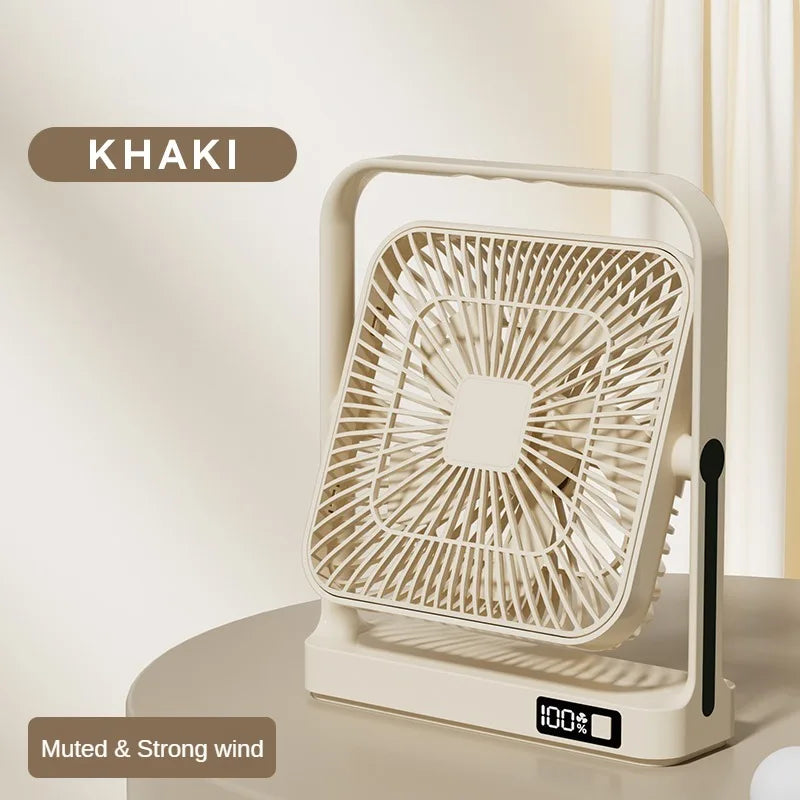 New desktop wall mounted fan, 3600mAh USB ultra long endurance rechargeable battery