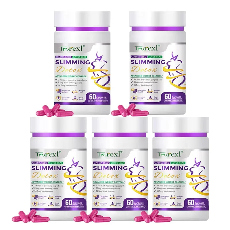 [60 Caps] Cassia Seed & Lotus Weight Loss Pills - Natural Fat Burner for Women | Clinically Tested Formula Safe Slimming Aid