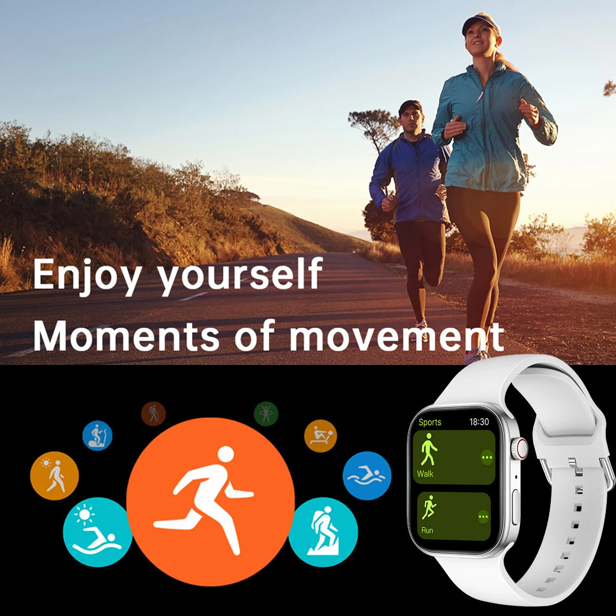 2026 Smart Watch 1.83" HD Screen Bluetooth Call Heart Rate Monitoring 120+ Sports Modes Waterproof