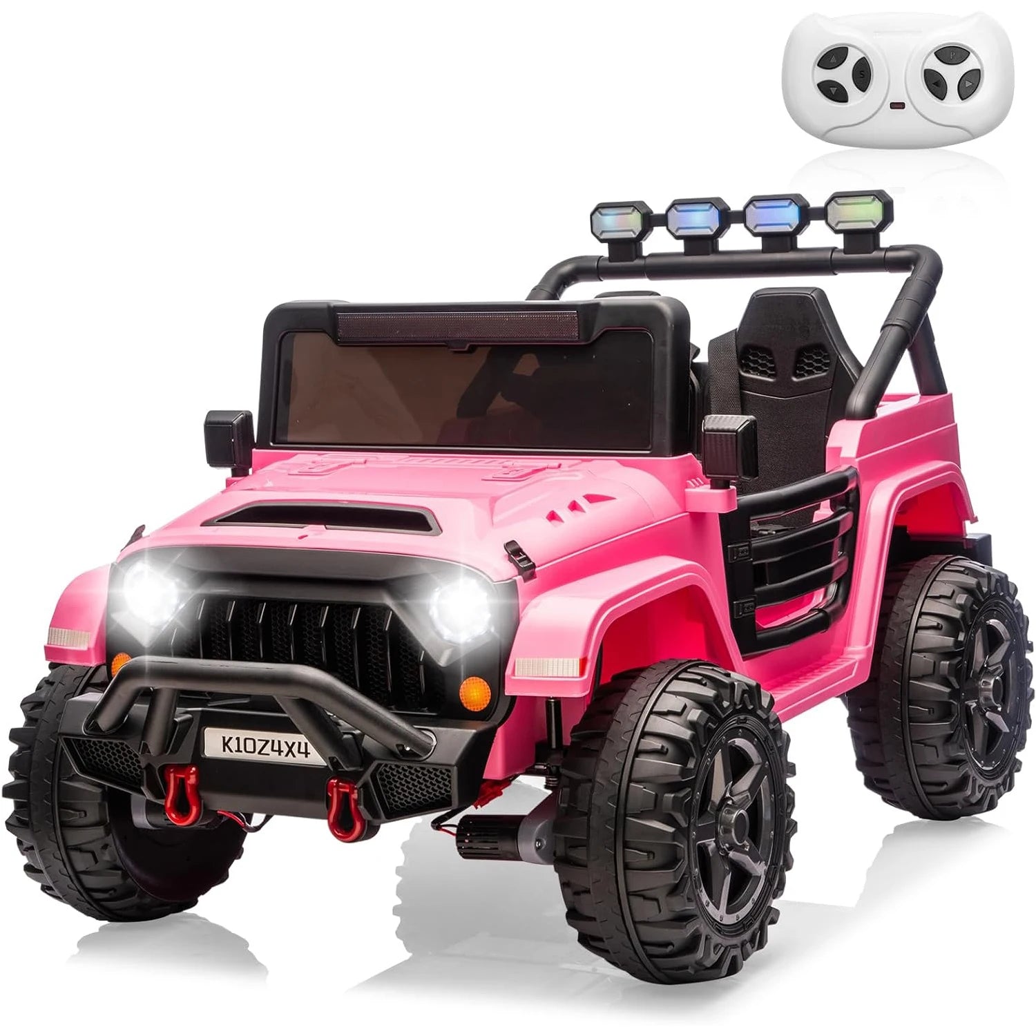 2 Seater , 24V Electric Toys w/Remote Control,4 Powerful Motors, 4WD/2WD, 3 Speeds, Led Lights, Bluetooth,