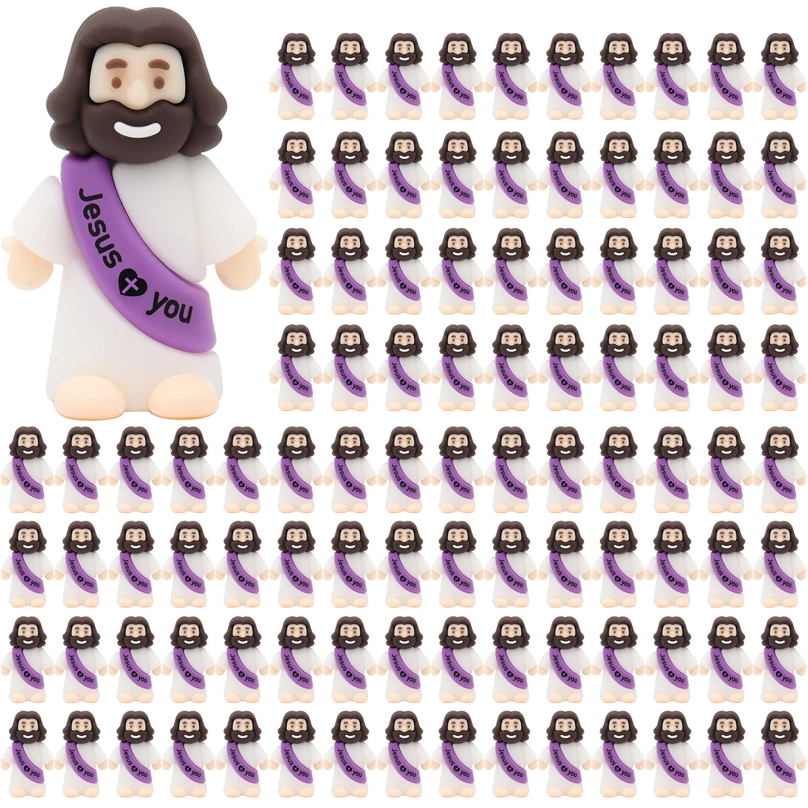 100pcs Small Jesus Decorations Jesus Statues Desktop Decorations