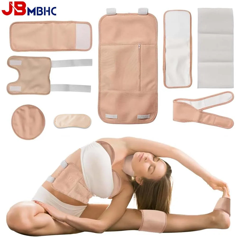 Castor Oil Pack Wrap Reusable Organic Cotton Castor Oil Packs with Adjustable Elastic Strap Castor Oil