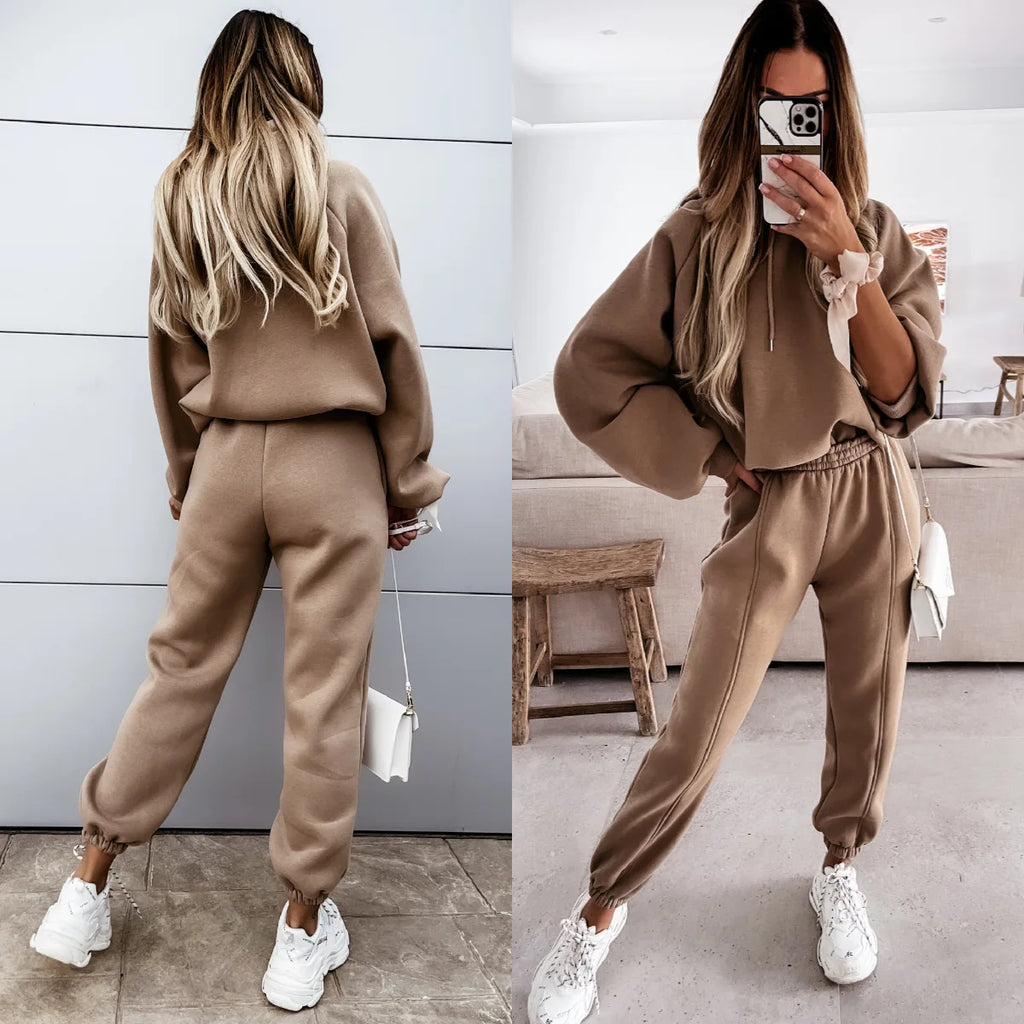 Women Hoodies Sports Tops Pants Tracksuit Sweatshirt Sweat Suit Jogging Set Long Sleeve Hoodie Sport Pants Lady Suit