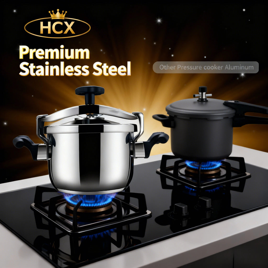 Universal 7L Explosion-Safe Pressure Cooker - For Use on Gas, Induction, and Electric Stoves