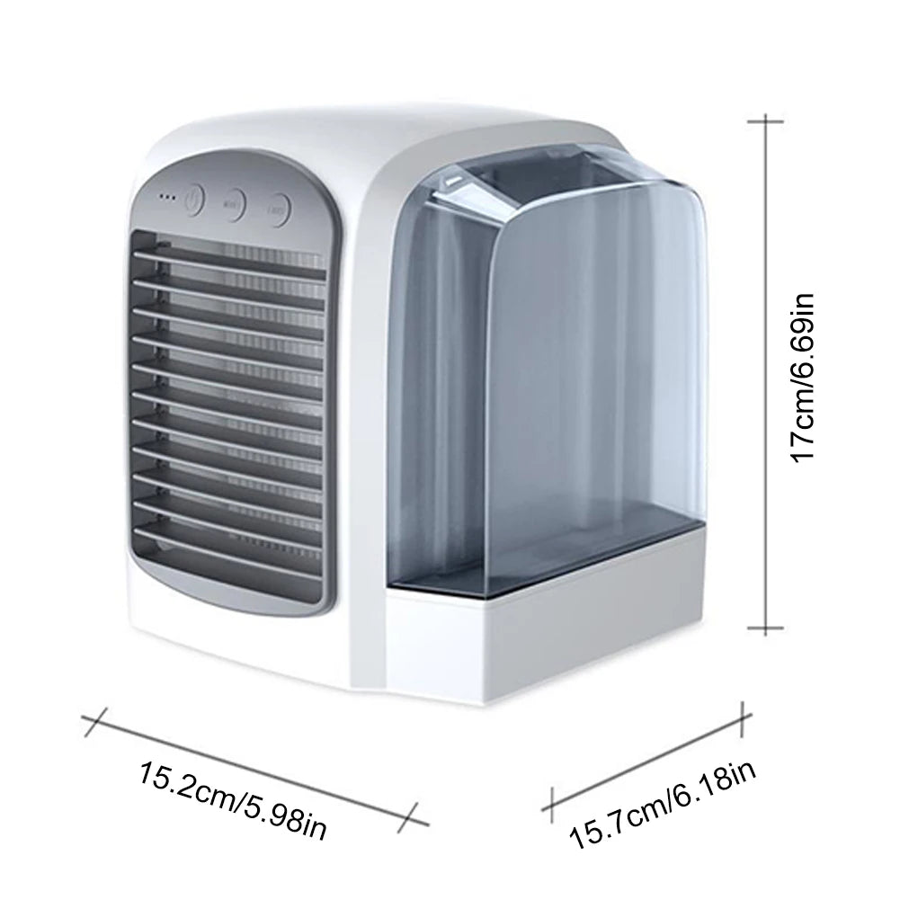 Water-Cooled Air Conditioner Air Cooling Machine Humidifier Mini Air Conditioner 380ml Tank Portable Air Chiller