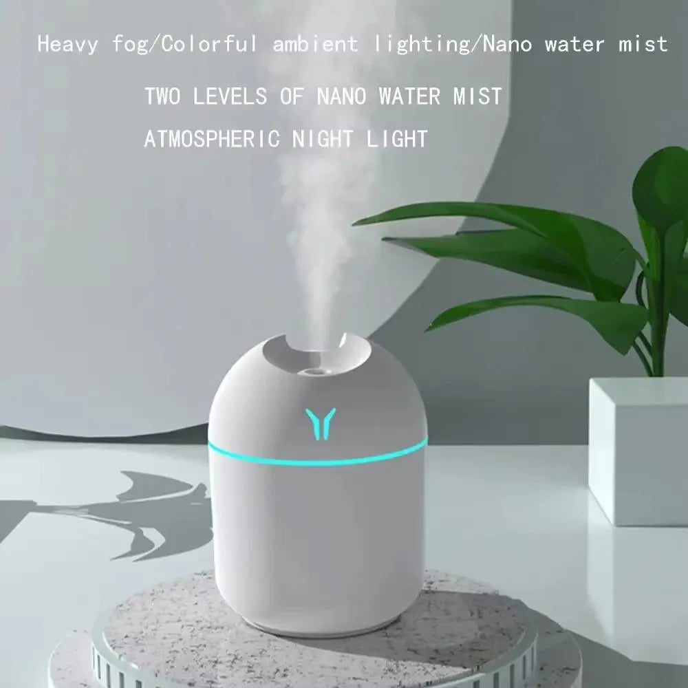 Portable USB Mini Humidifier & Essential Oil Diffuser - 2-in-1 Ultrasonic Air Vaporizer