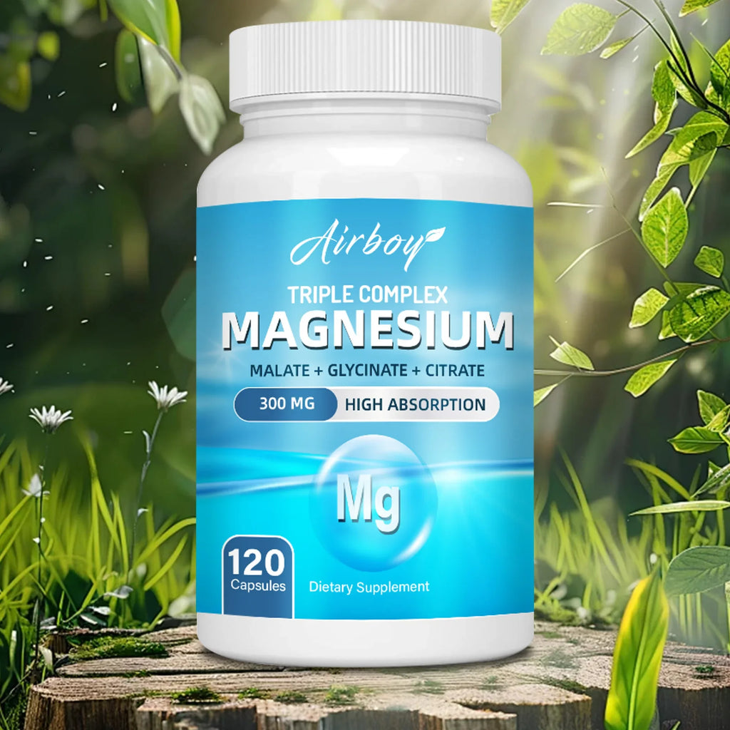 Triple Magnesium Complex - Bone, Muscle & Heart Health Supplement  - 120 Capsules