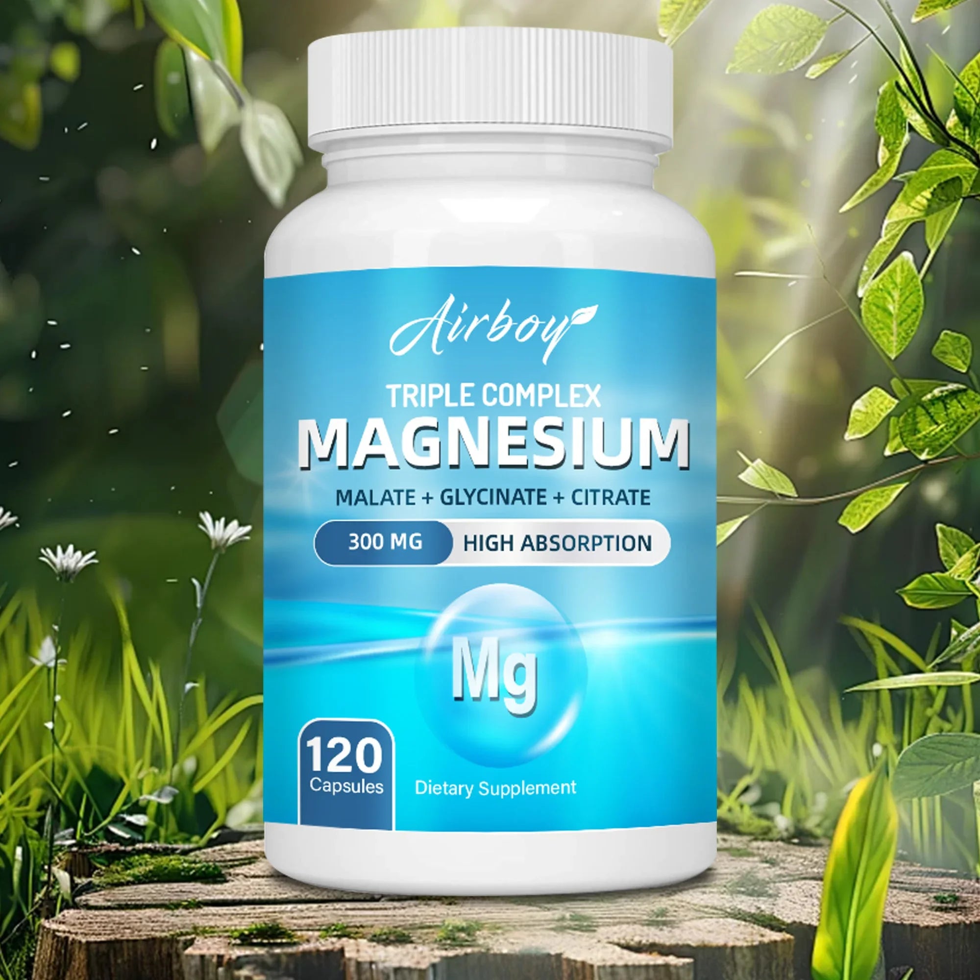 Triple Magnesium Complex - Bone, Muscle & Heart Health Supplement  - 120 Capsules
