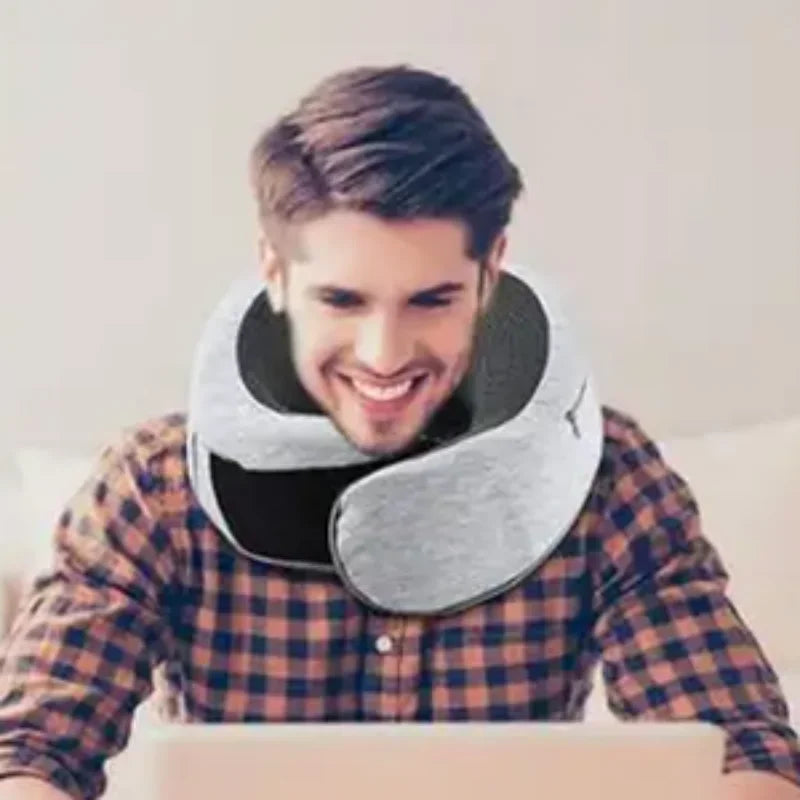 Travel Neck Pillow Car Neck Memory Foam Pillow U-Shaped Portable Auto Headrest Pillow Adjustable Traveling