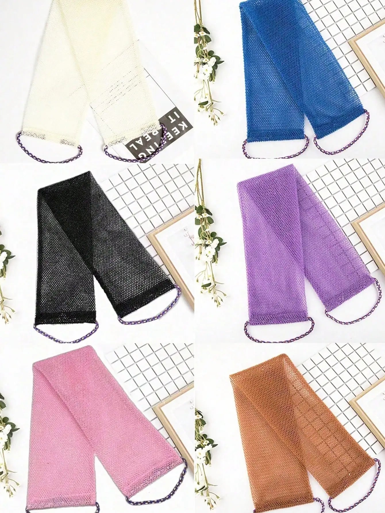 Mesh Exfoliating Back Long Net Bath Scrub Towel
