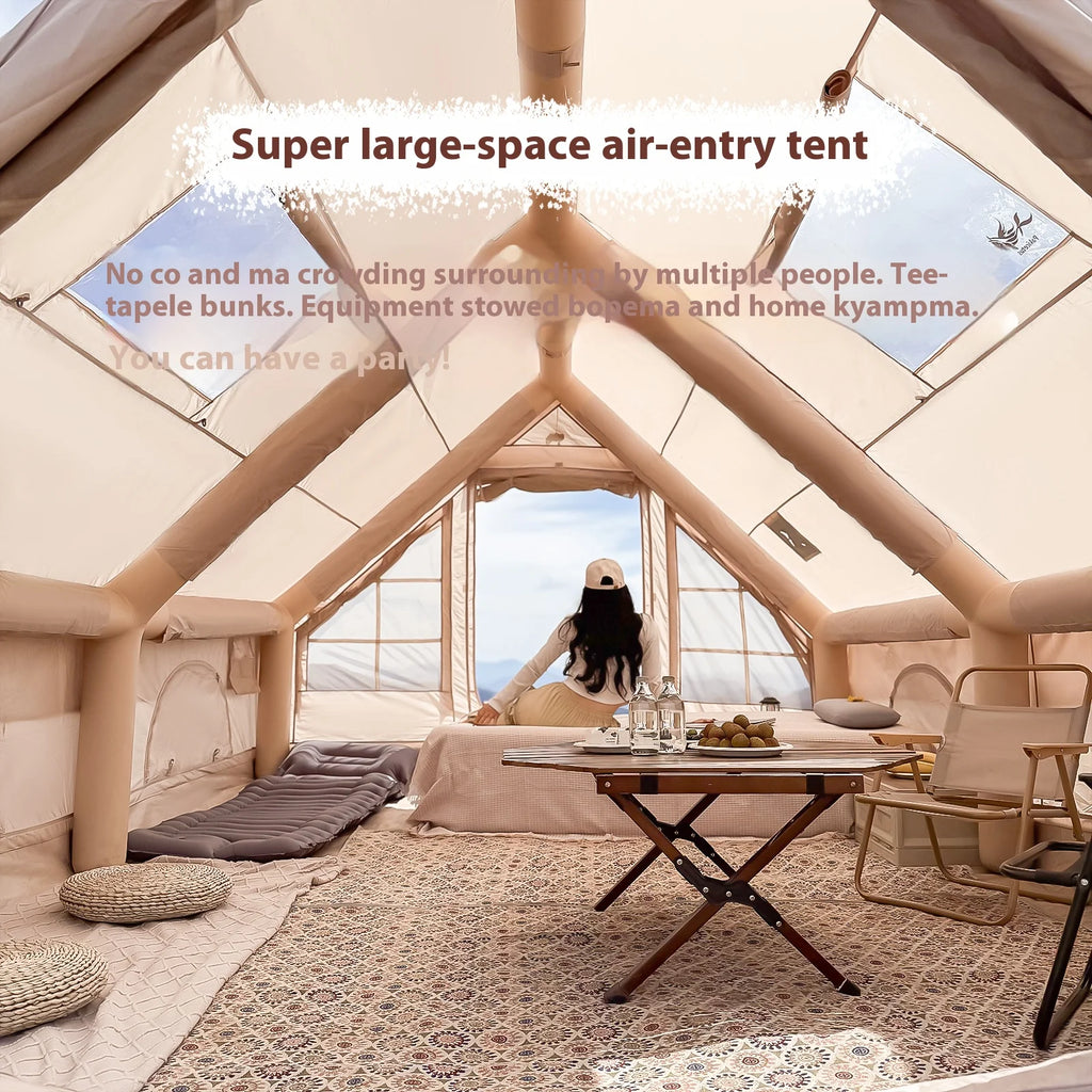 Inflatable Tents For Adult Camping, Luxury Camping Tents, Inflatable Tents With Stove Plug, 4/6/8 Person