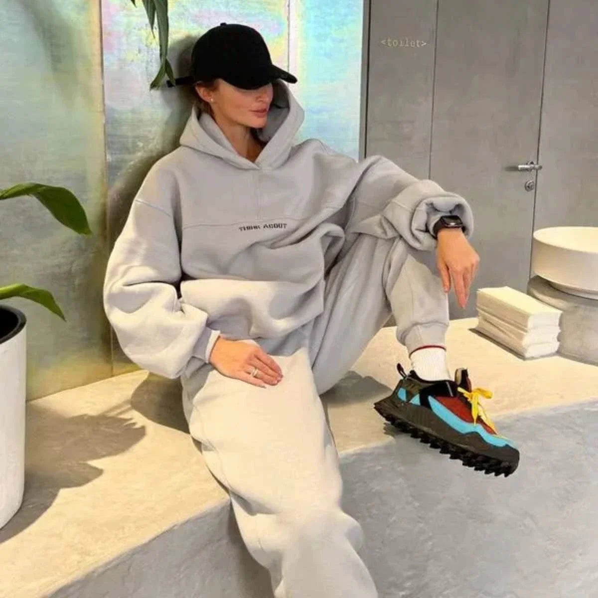 Sweatsuit Spring Outfits Women Sport Suit Zip Up