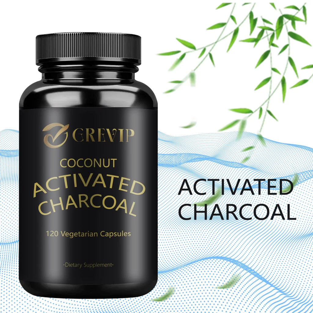 Activated Coconut Charcoal - Helps Maintain Healthy Digestion - 120 Capsules