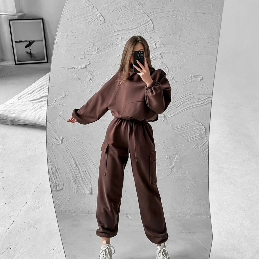 Sweatsuit Spring Outfits Women Sport Suit Zip Up Hoodie Jacket