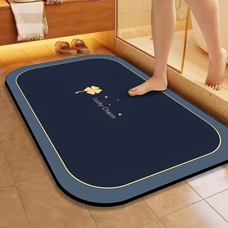 Bath Mat Quick Dry Super Absorbent Non-slip Floor Mat for Bathroom Shower Kitchen Pet Feeding