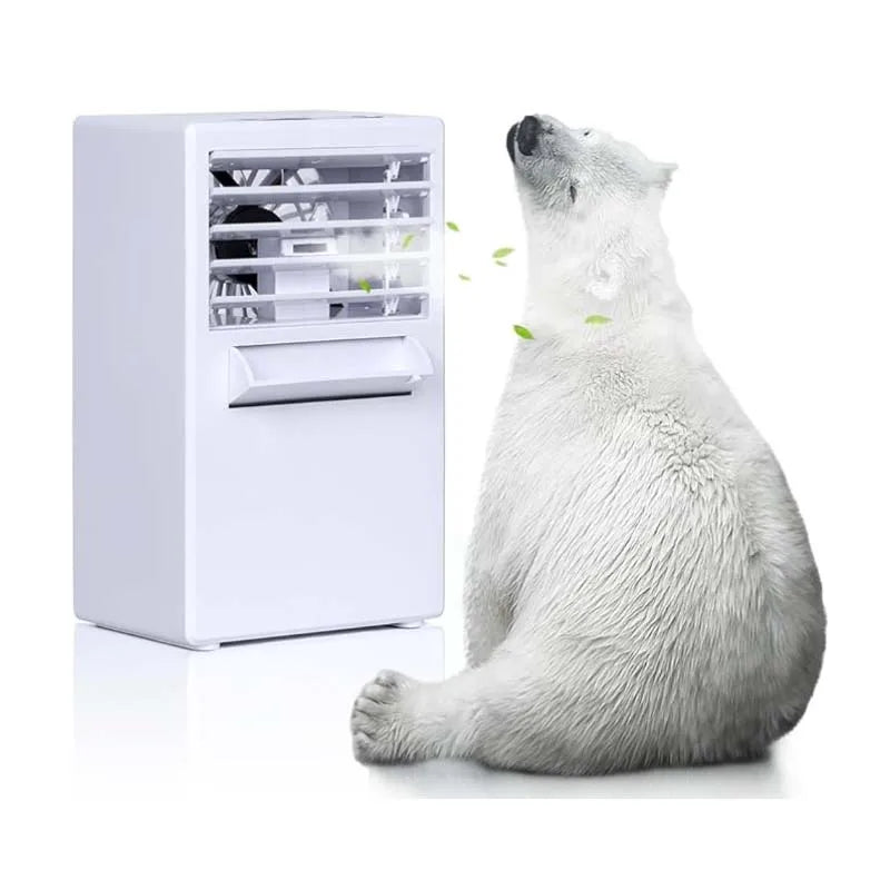Mini Portable Air Conditioner Fan, 3-in-1 Table Personal Space Cooler Misting Humidifier Purifier