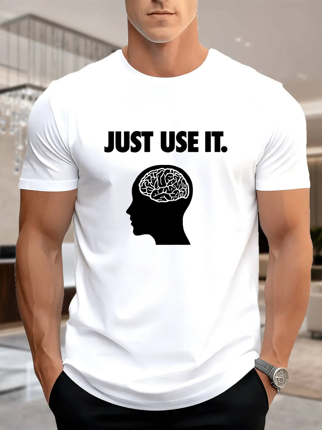 Graphic Print Short Sleeve T-Shirt Artistic Design 100% Cotton Breathable Tee Casual Streetwear