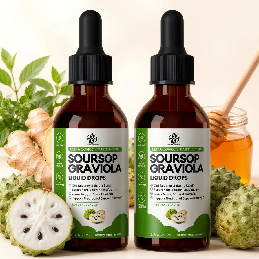 Soursop Graviola Liquid Drop for Cell Support & Regeneration, Immune System and Gut Health Support, Soursop Bitters Liquid
