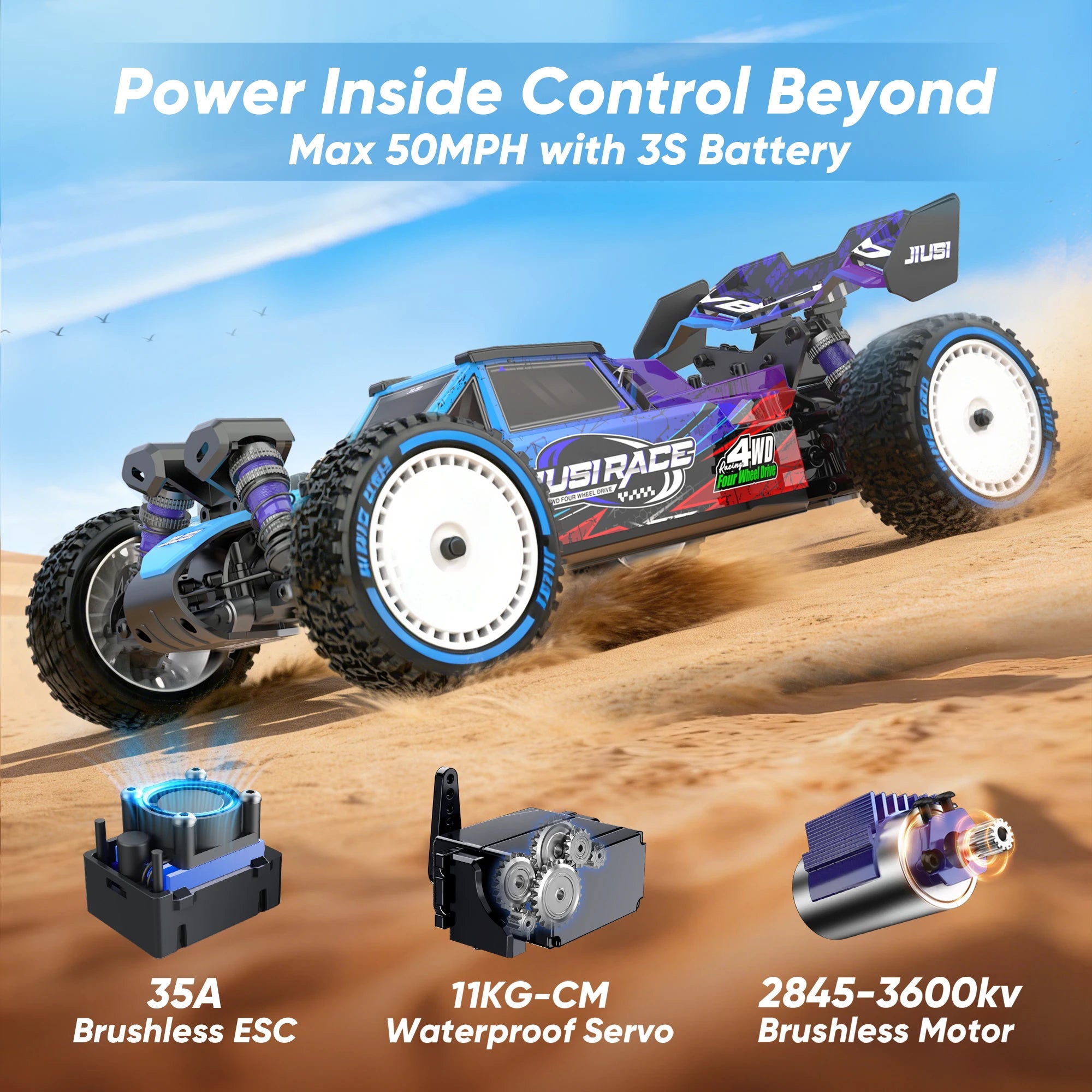 WB12 PRO 1/12 Racing Car 4WD High Speed 80KM/H Brushless Remote Control Car Off-road Competitive Drift RC