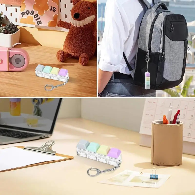 Portable Keyboard Switch Tester, 4 Switches with Carabiner