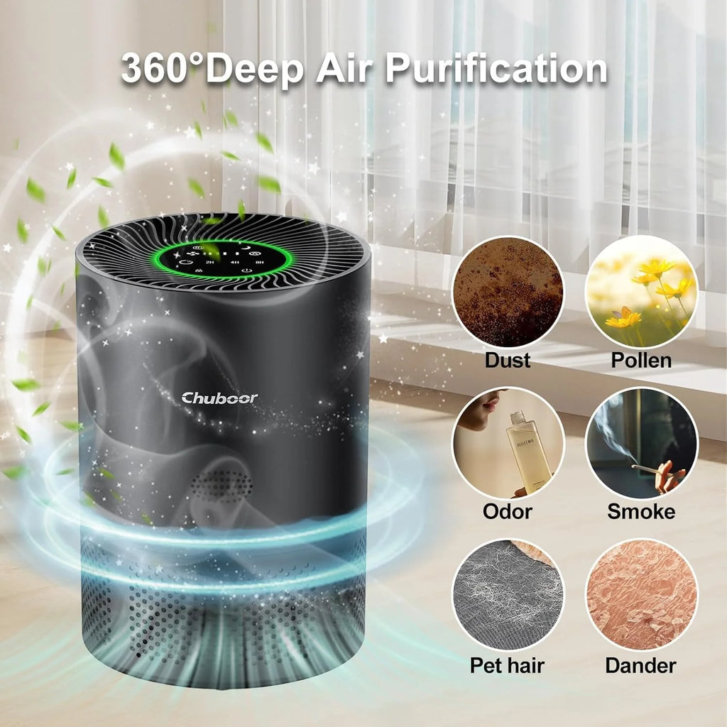 Air Purifier for Home Allergies in Bedroom Covers Up to 360 ft² H13 Filter Effectively Removes Odor