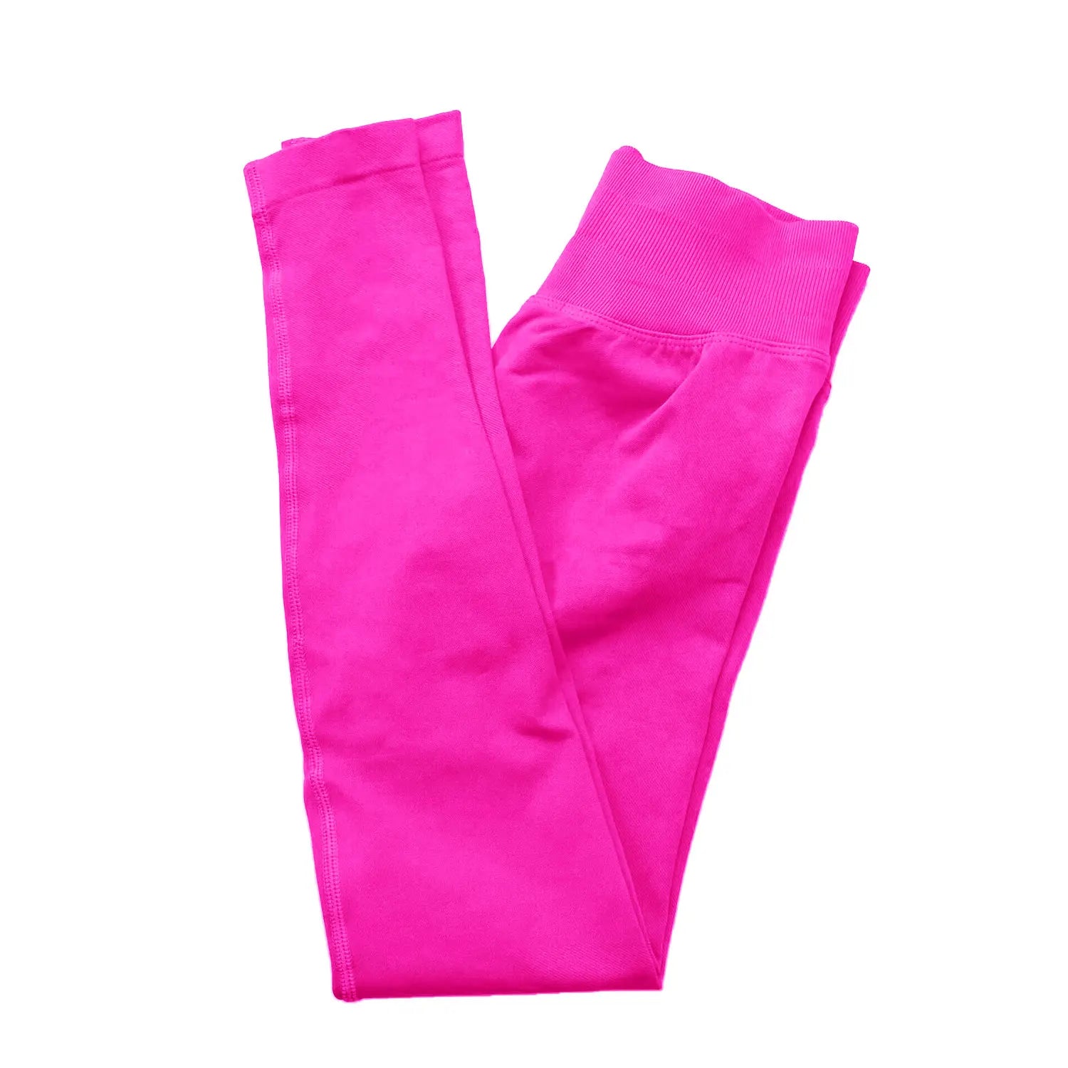 Impact Leggings Women Seamless Sports Yoga Low Ribbed Band Gym Scrunch Bum Tights