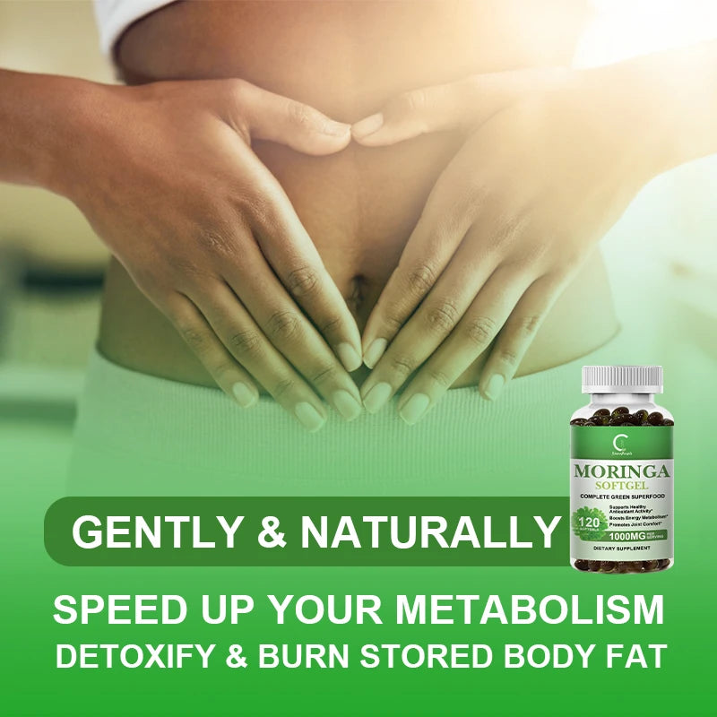 Moringa Capsules -Natural Antioxidant Superfood -Support Energy, Skin Health, Gut Health+ - Essential Vitamins & Amino Acids