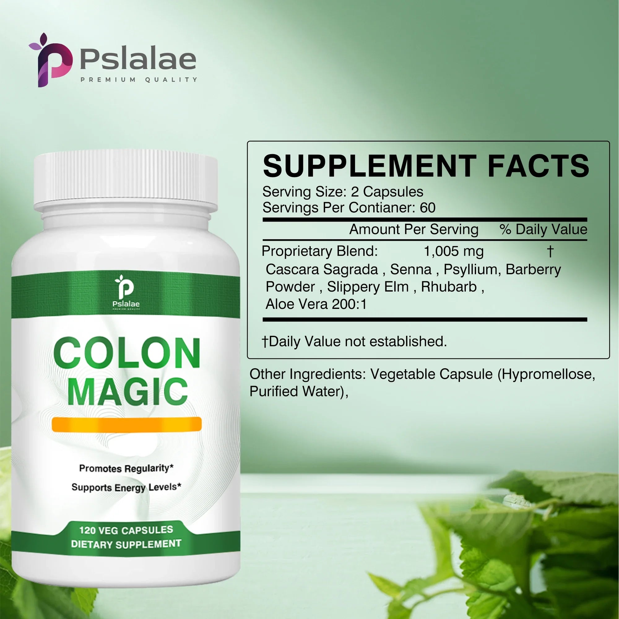 Colon Cleanse Detox - Promotes Intestinal Health 120 Capsules
