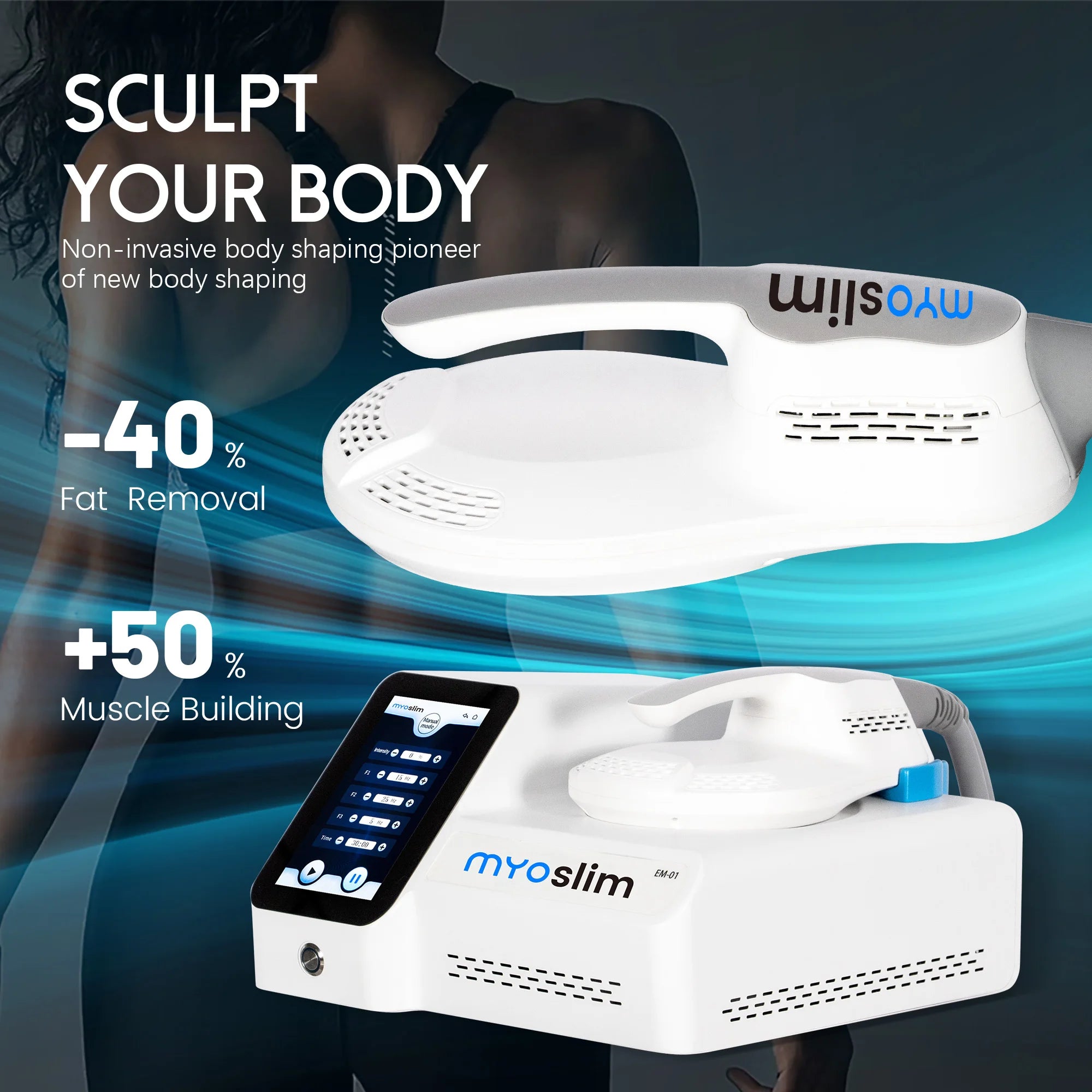 New Hi-Emt EMS Portable Muscle Slimming and Weight Loss Engraving Body Sculpting Machine
