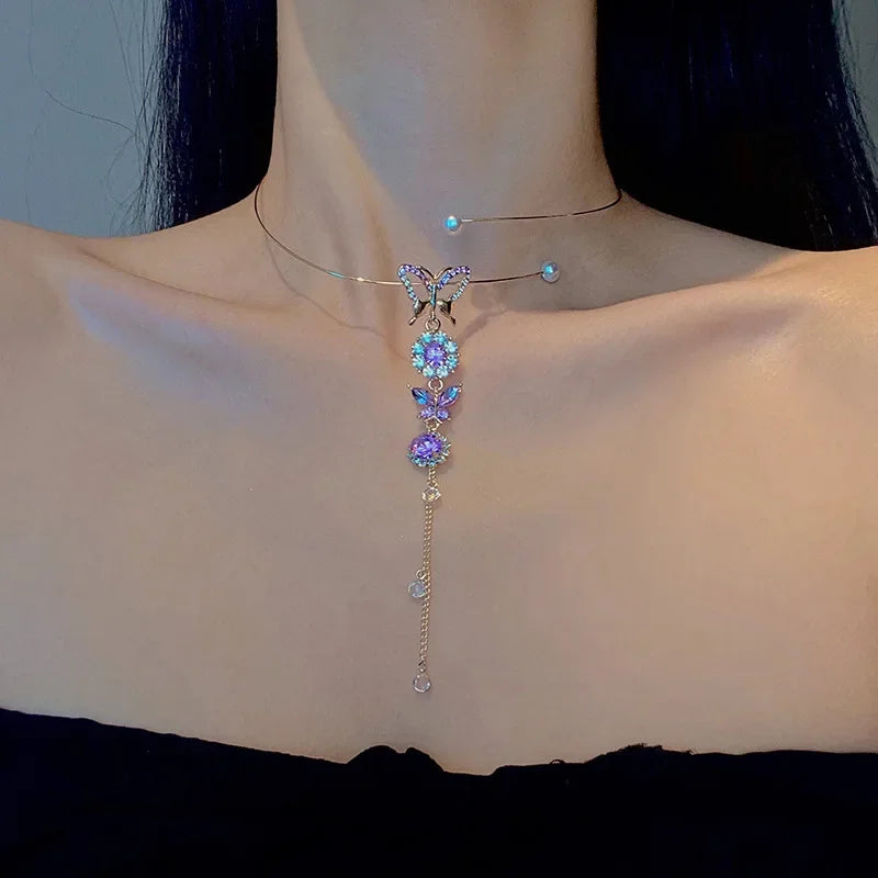 New Simple Hollow Love Heart Pendant Necklace