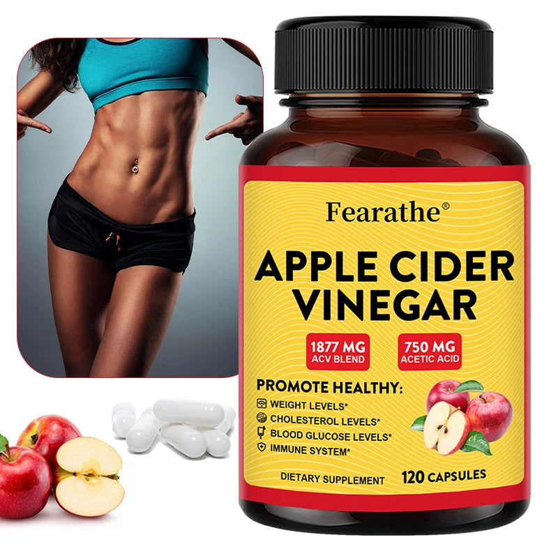 Organic Apple Cider Vinegar Capsules, Detox Cleanse, Weight Management, Ketogenic Diet for Men and Women