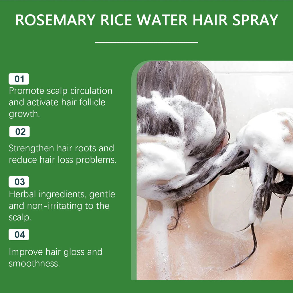 Rosemary Hair Growth Spray with Rice Water Hair Care Oil