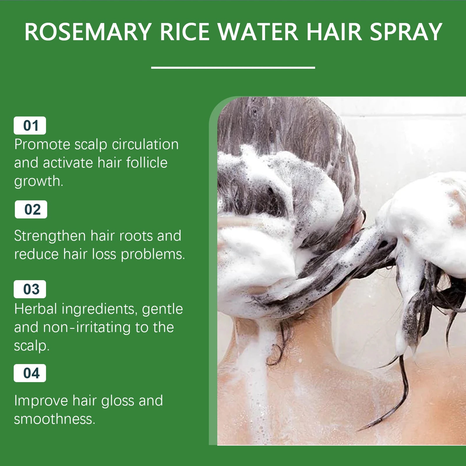 Rosemary Hair Growth Spray with Rice Water Hair Care Oil