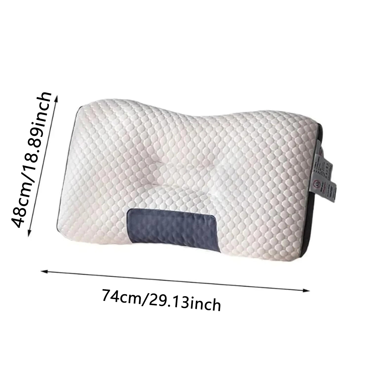 Set of two knitted cotton neck pillows, soft home pillows