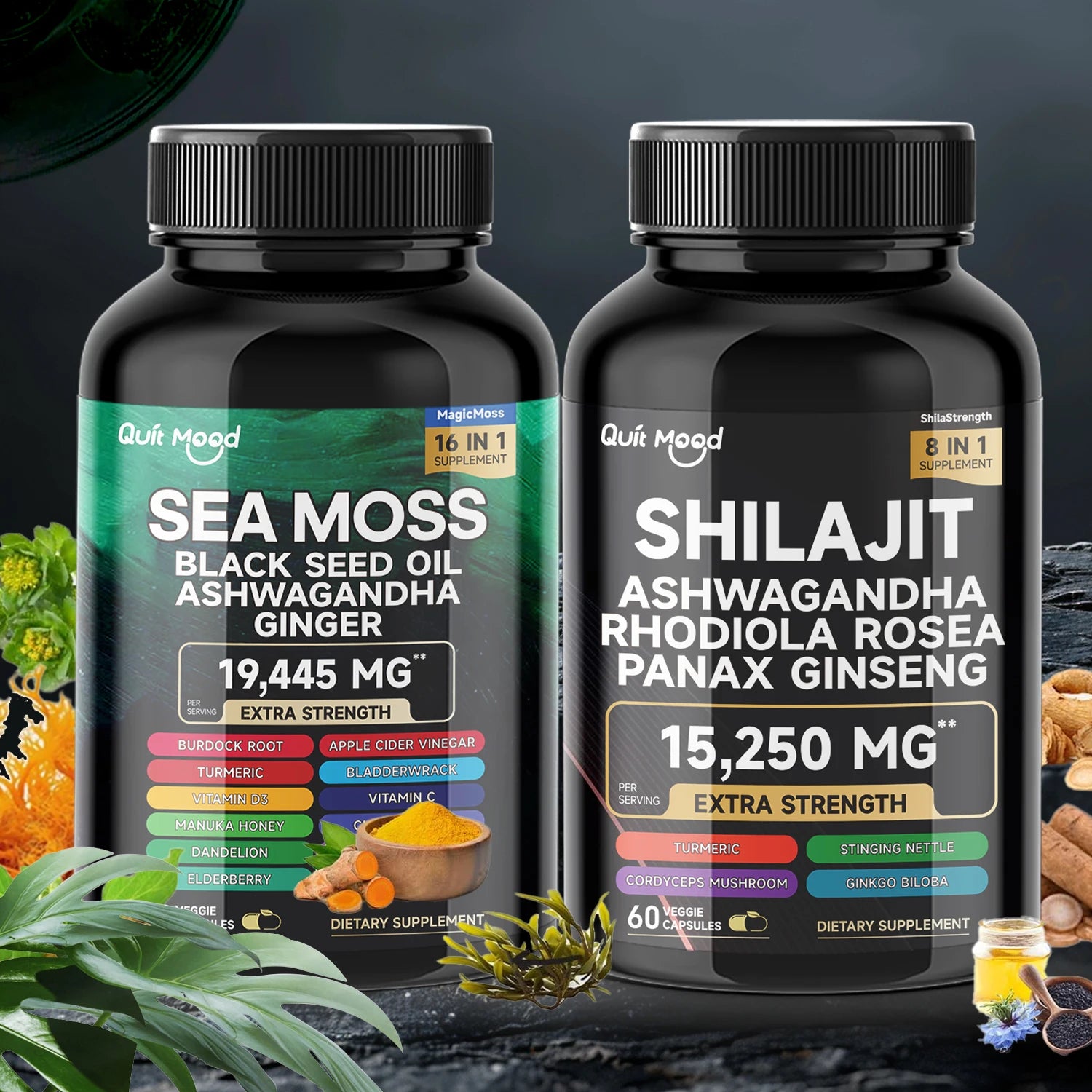Sea Moss and shilajit Bundle 120 capsule