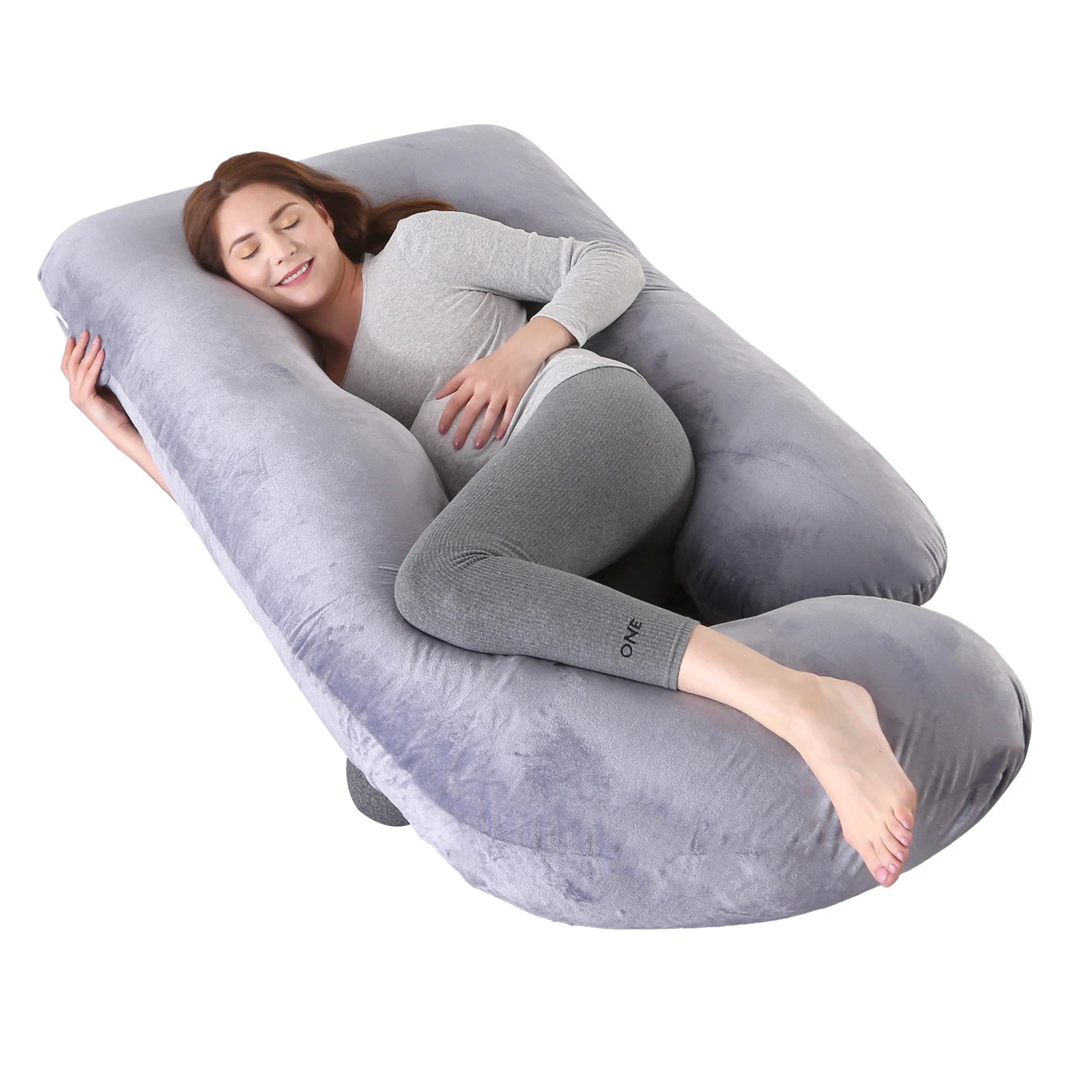 Pregnancy Pillows for Sleeping, G Shaped Full Body Maternity Pillow with Removable Cover