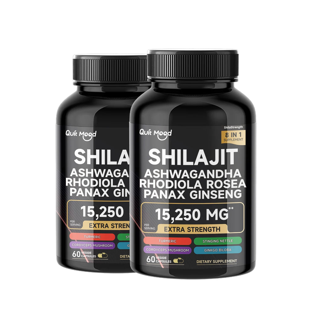 Shilajit 9000 Panax Ginseng 1500MG Ashwagandha 2000MG Rhodiola Rosea 1000MG, Turmeric 500MG,